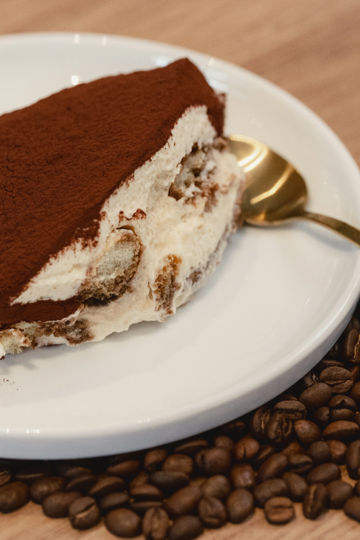 Classic tiramisu plated
