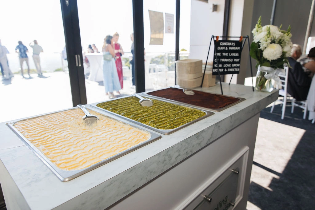 Tiramisu cart at event